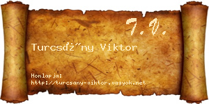 Turcsány Viktor névjegykártya